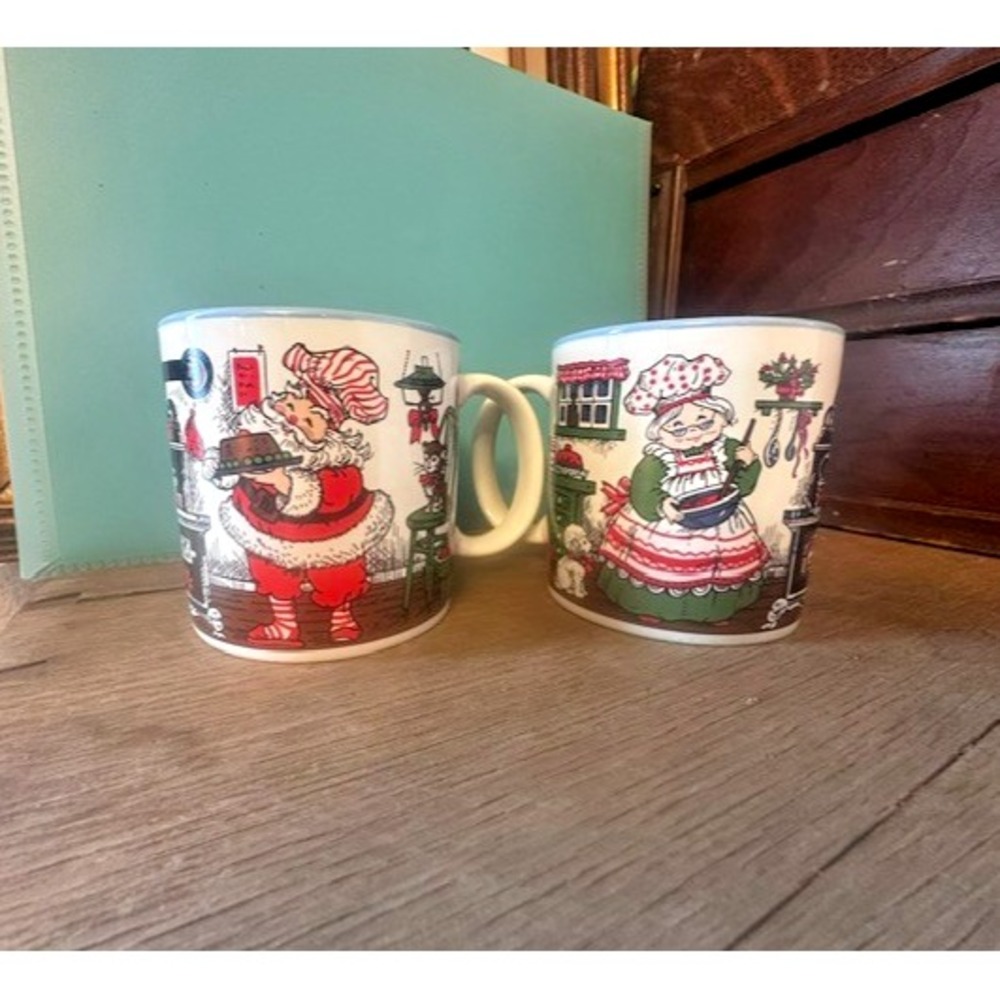 Vintage Santa Potpourri Press Holiday Mug Made in Japan 1980s